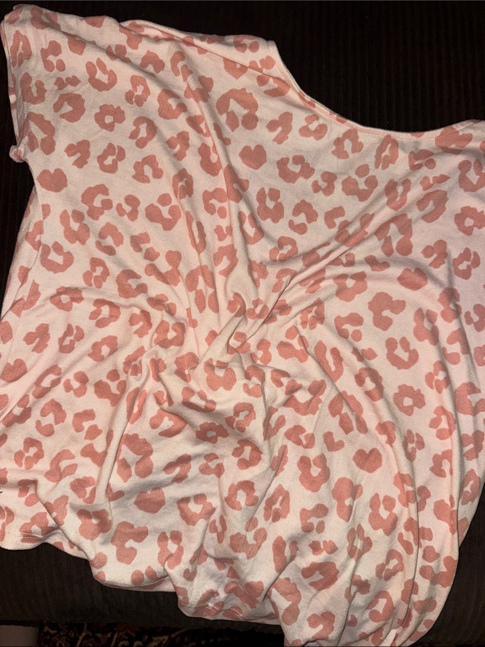 Pink Leopard Print Top Open Back